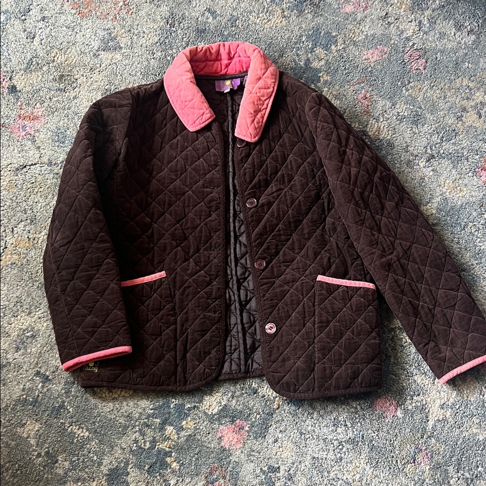 Women's Quilted Jacket with Pink Accents